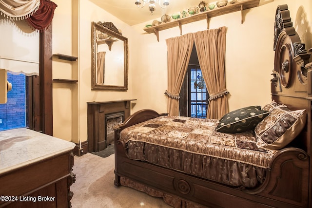 view of carpeted bedroom