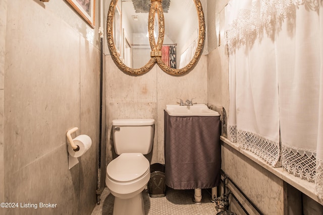 bathroom featuring sink and toilet