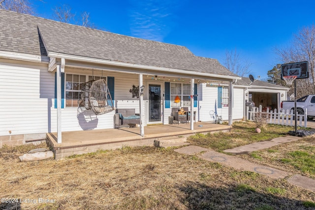 bungalow featuring a porch