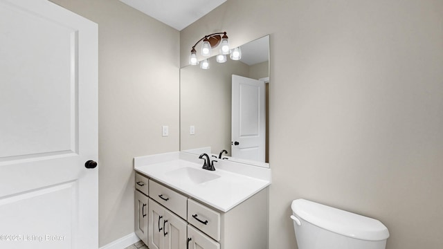 389 Williamsburg Dr, Mt Washington, KY 40047 - half bathroom with toilet, vanity, and baseboards