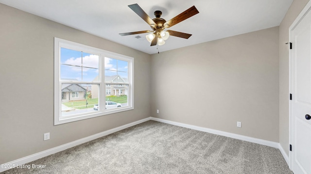 389 Williamsburg Dr, Mt Washington, KY 40047 - carpeted empty room with baseboards and ceiling fan