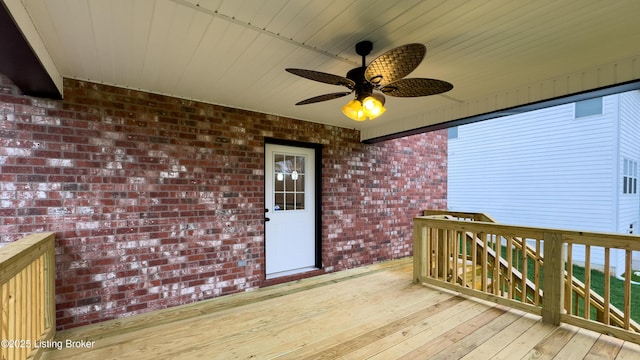 389 Williamsburg Dr, Mt Washington, KY 40047 - deck featuring a ceiling fan