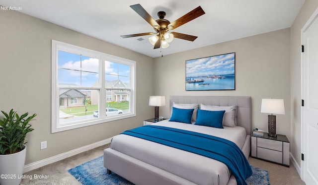 389 Williamsburg Dr, Mt Washington, KY 40047 - bedroom featuring baseboards, carpet, and a ceiling fan