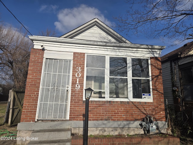 view of front of home