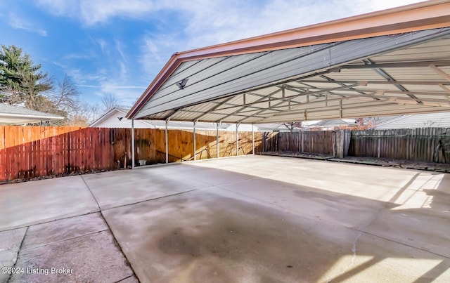 view of patio / terrace with a carport