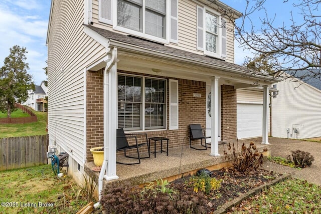 exterior space with a porch