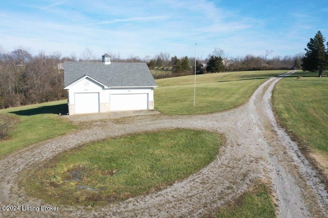 exterior space with a lawn