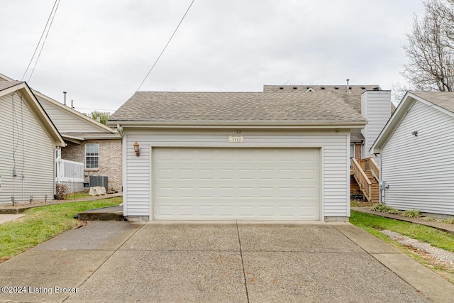 garage featuring cooling unit