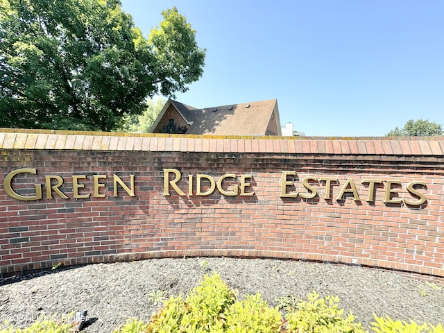 view of community sign