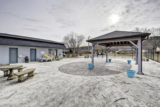 surrounding community with a gazebo