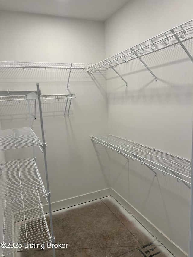 view of walk in closet