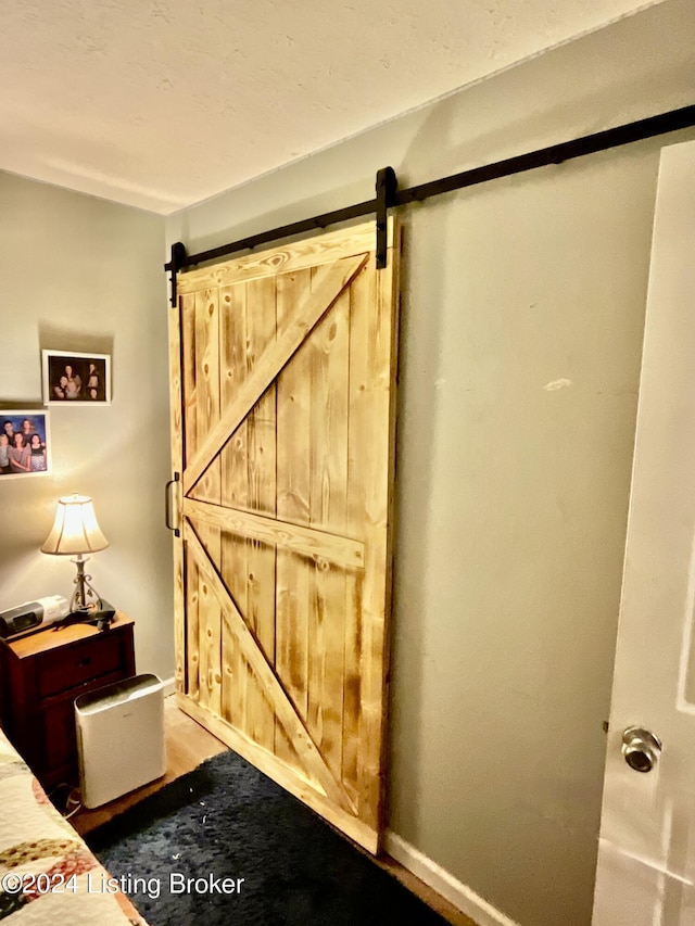 details featuring a barn door