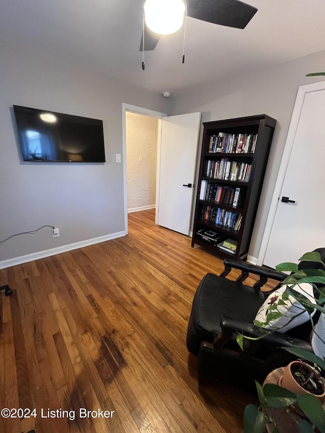 interior space featuring hardwood / wood-style flooring