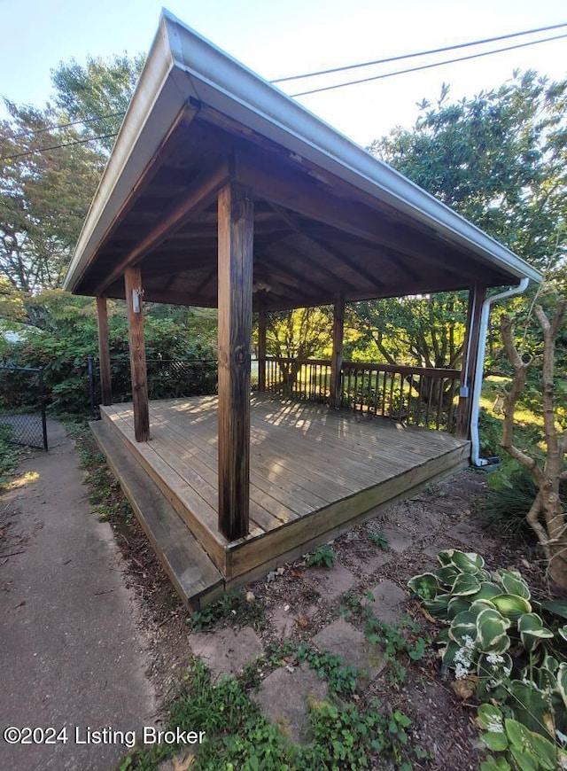 view of wooden deck