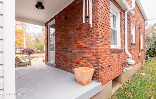 view of home's exterior featuring a porch