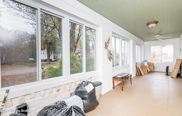 view of sunroom