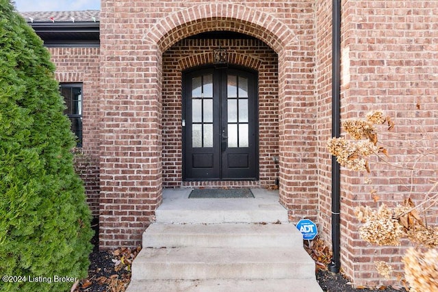 entrance to property with french doors