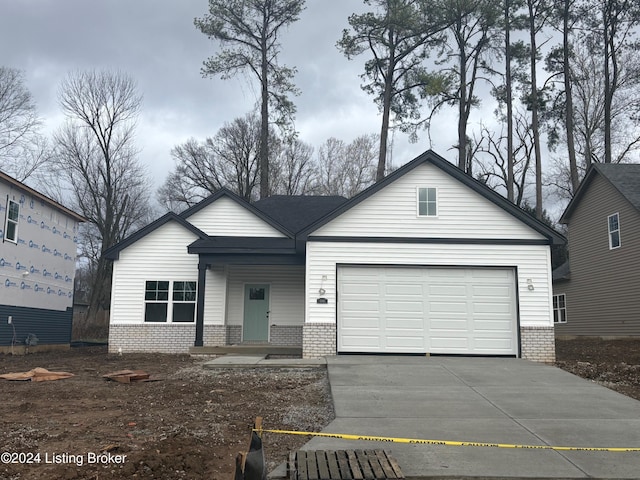 view of front of home featuring a garage