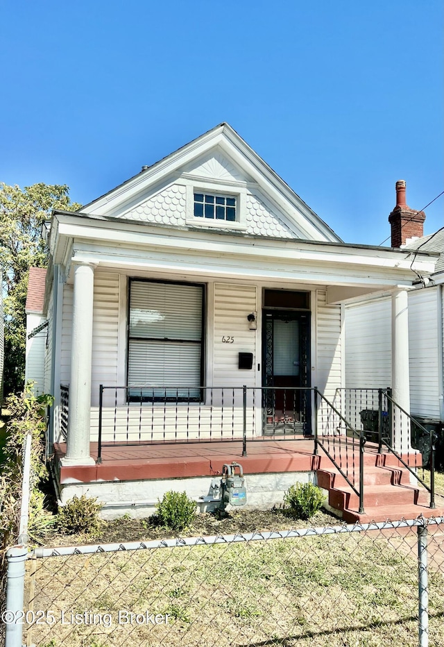 view of front of house with covered porch