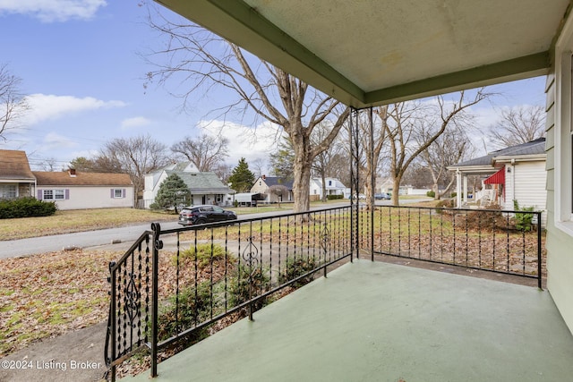 view of patio with a porch