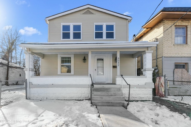 view of front of house with a porch