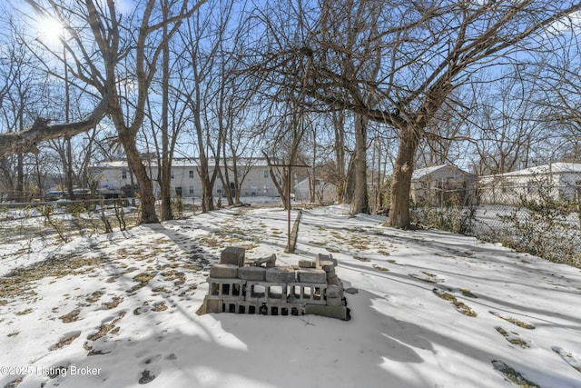 view of snowy yard