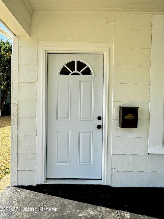 view of doorway to property