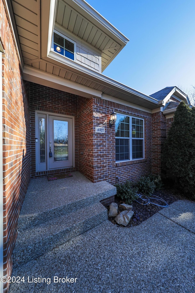 view of doorway to property