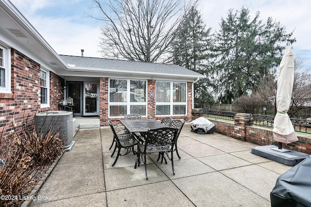 view of patio / terrace with cooling unit