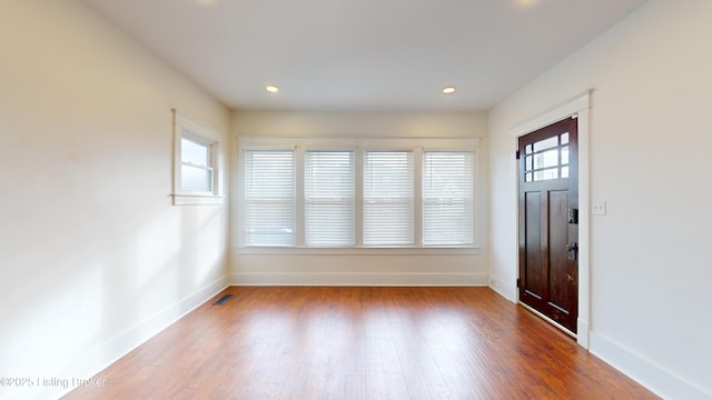 entryway featuring hardwood / wood-style floors