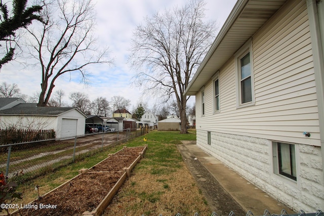 view of home's exterior with a yard