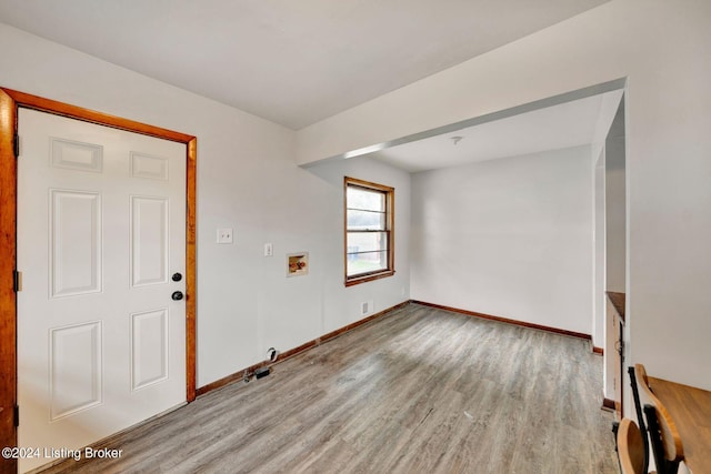 foyer with light hardwood / wood-style flooring