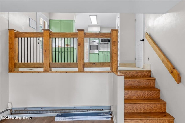 stairs with a wealth of natural light