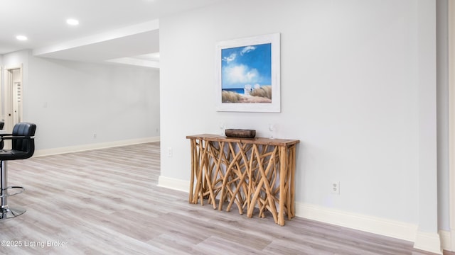 interior space with light wood-type flooring