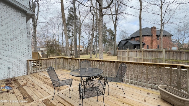 view of wooden terrace