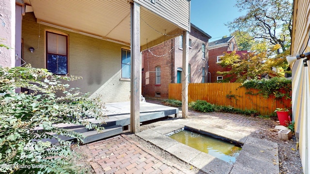 view of patio with a deck