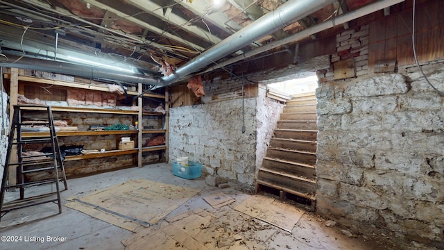 view of basement