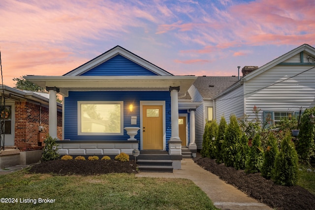 view of front of home featuring a porch