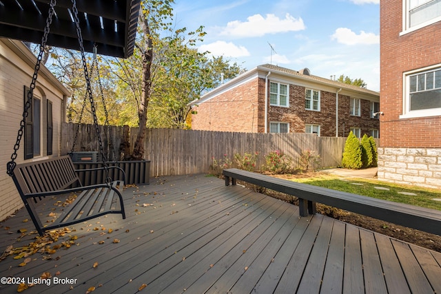 view of wooden deck