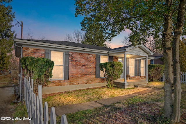 view of ranch-style home