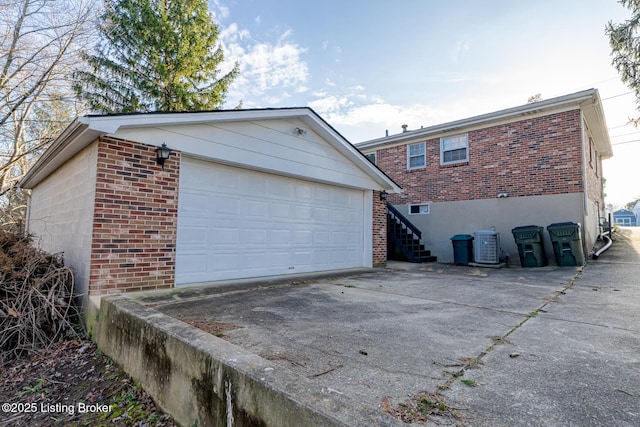 garage featuring central AC