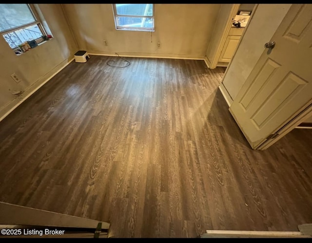 interior space featuring dark wood-type flooring