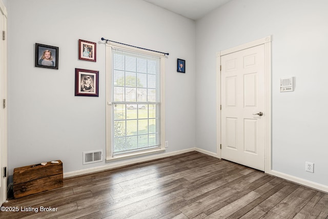 interior space featuring hardwood / wood-style flooring and plenty of natural light