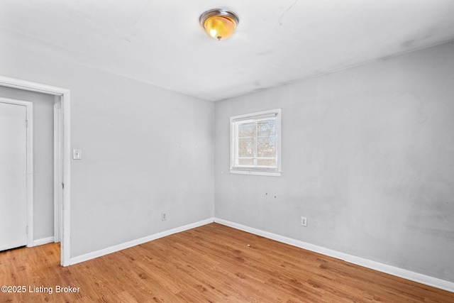 empty room featuring light hardwood / wood-style flooring