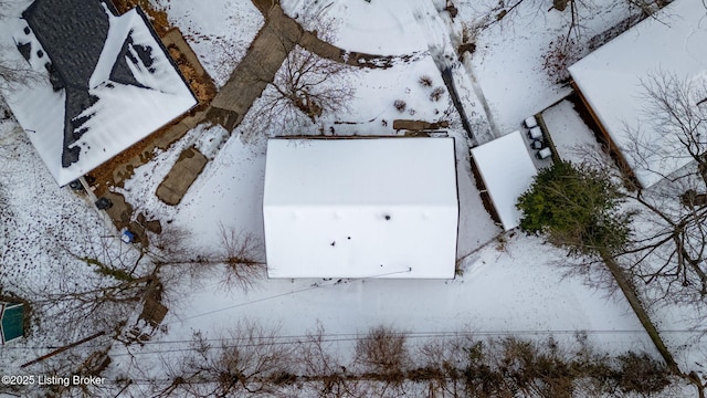 view of snowy aerial view