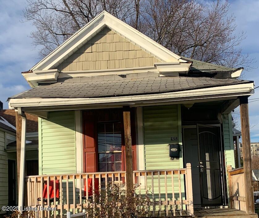 exterior space with a porch