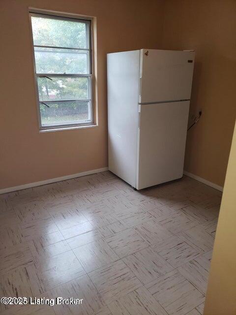 kitchen with white refrigerator