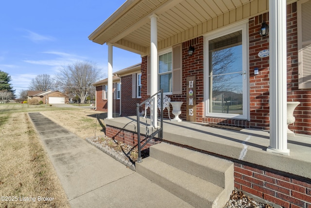 entrance to property with covered porch