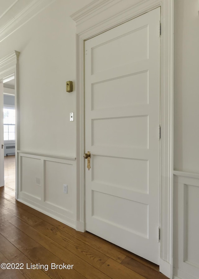 interior space featuring radiator heating unit