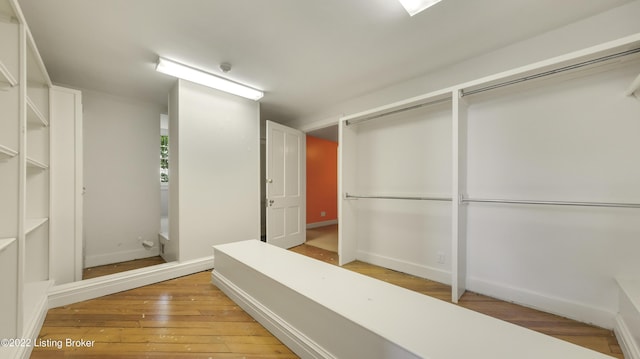 interior space with wood-type flooring